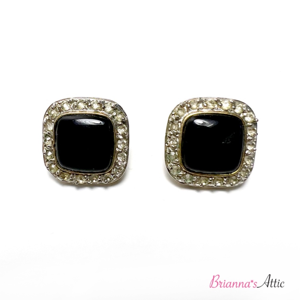 Elegant Rhinestone Decor Stud Earrings Daily Decoration For Women